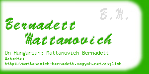 bernadett mattanovich business card